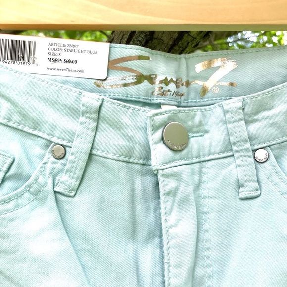 NWT $69 Seven7 | Hollywood | High Rise | Skinny Jeans in Starlight Blue 8 - Picture 5 of 15